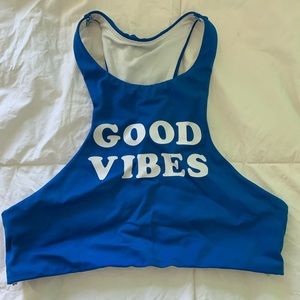 Pink // bikini top // good vibes